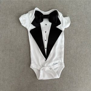 Baby Boy Tuxedo Shirt/Bodysuit